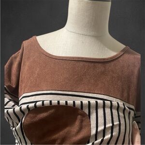 Alterdstate dress tunic pockets faux suede patches